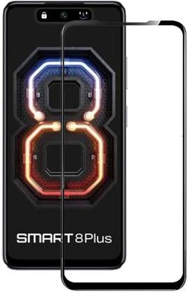 9H Edge To Edge Tempered Glass for Infinix Smart 8 Plus-Sensitive touch,9H Hardness, Anti-Scratch Edge to Edge Full Glue Mobile Screen protector with Wet & dry Wipes