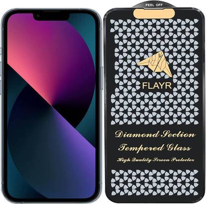 FLAYR Edge To Edge Tempered Glass for Apple iPhone 13 / 13 Pro / 14, | Scratch Resistant 10D Glass | 9H Hardness | Flayr Diamond Series