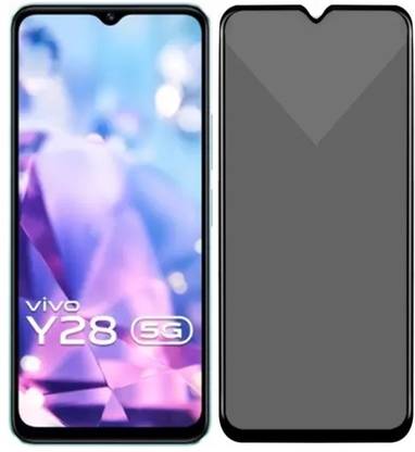 Obstinate Edge To Edge Tempered Glass for Vivo Y28 5G, Privacy Glass, ESD Glass, Anti Peep, Anti Static, Big Curve Glass, Dust Proof, Protector, Tempered Glass, Screen Guard