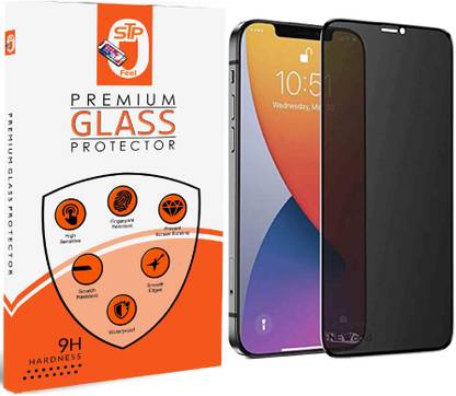 STP Edge To Edge Tempered Glass for iPhone 14 Pro Max Privacy Screen Protector Guard, 9H Hardness