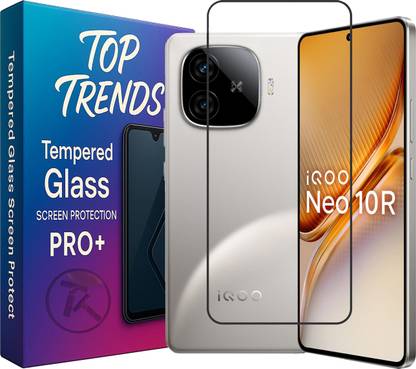 TopTrends Edge To Edge Tempered Glass for iQOO Neo 10R, 5G with Easy Self Installation Kit