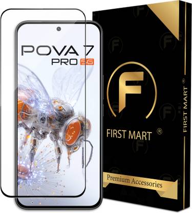 FIRST MART Edge To Edge Tempered Glass for Tecno Pova 7 Pro 5G, Pova 7 Pro