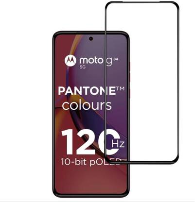 NaturalBuy Edge To Edge Tempered Glass for Motorola Moto G84 5G-Anti-Fingerprint, Waterproof, Oil-resistant, Bubble-Free, Anti-Static with Full Screen Coverage & Easy Installation(Edge to Edge Coverage) (with Easy Installation Kit)