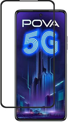 HIE POWER Edge To Edge Tempered Glass for Tecno Pova 5G (11D Tempered Glass)
