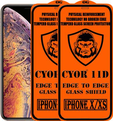 CYOR Edge To Edge Tempered Glass for Apple iPhone X