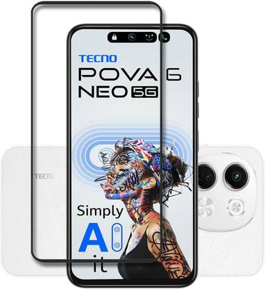 NSTAR Edge To Edge Tempered Glass for Tecno Pova 6 Neo, Tecno Pova 6 Neo 5G
