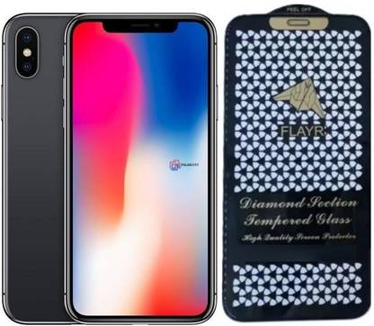 Obstinate Edge To Edge Tempered Glass for Apple iPhone X, FLAYR Glass, Anti Static, Big Curve Glass, Dust Proof, Protector, Tempered Glass, Screen Guard