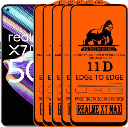 TWIGLO Edge To Edge Tempered Glass for REALME X7 MAX