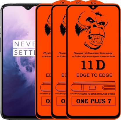 TOPTEMPER Edge To Edge Tempered Glass for ONEPLUS 7