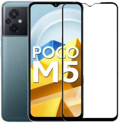 S-Softline Edge To Edge Tempered Glass for Poco M5, Water-Resistant & Anti-Smudge
