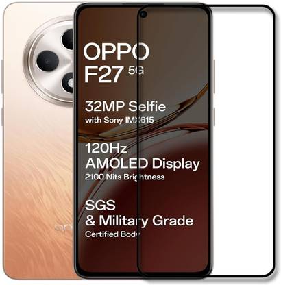 NKCASE Edge To Edge Tempered Glass for Oppo F27, Oppo F27 5G