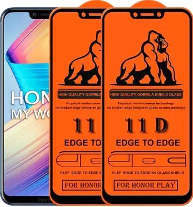 HIE POWER Edge To Edge Tempered Glass for Honor Play -Screen Protector with Easy Installation Kit