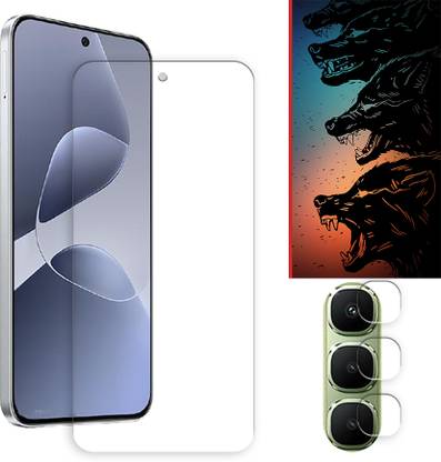 SOMTONE Edge To Edge Tempered Glass for Infinix Hot 60 Pro 4G Tempered Glass Screen Protector | Anti-Scratch | Edge to Edge Full Coverage | 9H Hardness ( 1 FRONT SCREEN GUARD + 1 CAMERA LENS PROTECTOR + 1 FREE BACK EMBOSSED SKIN061 )