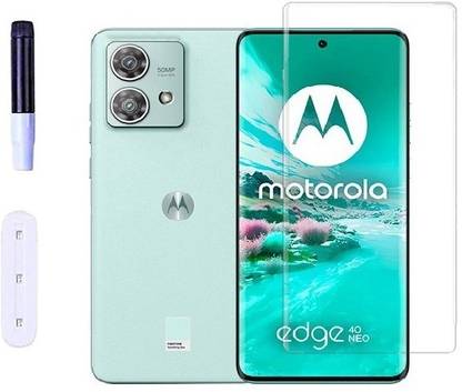 Mersal Edge To Edge Tempered Glass for Motorola Edge 40 Neo, UV Curved Screen Protector with Easy Installation Kit