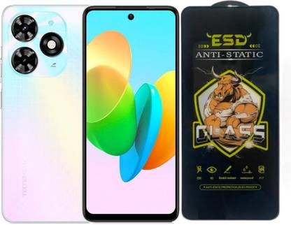 Obstinate Edge To Edge Tempered Glass for Tecno Spark 20C, ESD Tempered Glass, ESD Screen Protector, Anti Static, Screen Protector