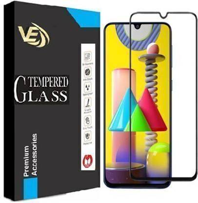 VILLA Edge To Edge Tempered Glass for Samsung Galaxy M21 – 9H Hardness, Oleophobic Coating, Bubble-Free Screen Protector