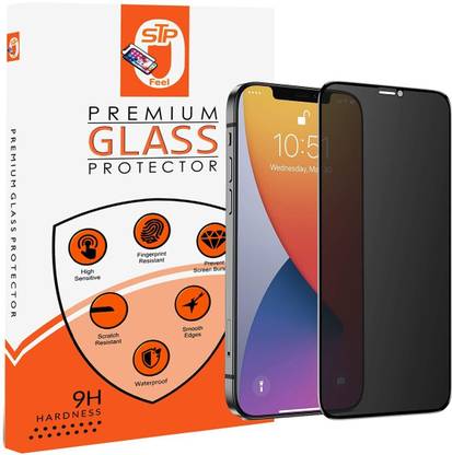STP FEEL Edge To Edge Tempered Glass for iPhone 13 Mini (5.4 Inch) Privacy Screen Protector Guard, 9H Hardness