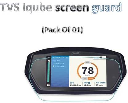 TICHUK Front and Back Tempered Glass for TVS IQUBE SCOOTER