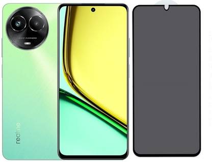 Obstinate Edge To Edge Tempered Glass for Realme C67 5G, Privacy Glass, ESD Glass, Anti Peep, Anti Static, Big Curve Glass, Dust Proof, Protector, Tempered Glass, Screen Guard