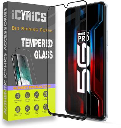 ICYNICS Edge To Edge Tempered Glass for Infinix Note 12 Pro 5G, Anti-Fingerprint, Waterproof, Oil-resistant, Bubble-Free, Anti-Static with Full Screen Coverage & Easy Installation