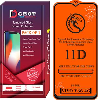 Dgeot Edge To Edge Tempered Glass for Vivo Y36 4G
