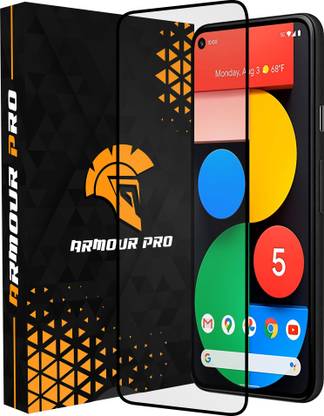 ArmourPro Edge To Edge Tempered Glass for Google Pixel 5, Google 5, Pixel 5, (Black Border OG Glass)