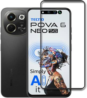 NKCASE Edge To Edge Tempered Glass for Tecno Pova 6 Neo, Tecno Pova 6 Neo 5G