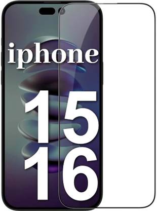 EITANSHA CREATION Edge To Edge Tempered Glass for Apple iPhone 15, Apple iPhone 15, iPhone 15 Pro, Apple iPhone 15 Pro, Apple iPhone 16, iPhone 16