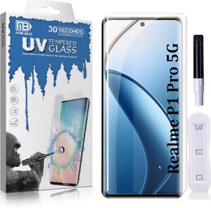 Shadow Edge To Edge Tempered Glass for Realme P1 Pro 5G 5G, Gorilla Tempered Glass Bubble-free, Easy Installation Kit