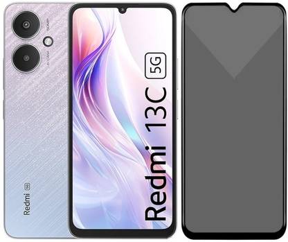 Obstinate Edge To Edge Tempered Glass for Redmi 13C 5G, Privacy Glass, ESD Glass, Anti Peep, Anti Static, Big Curve Glass, Dust Proof, Protector, Tempered Glass, Screen Guard