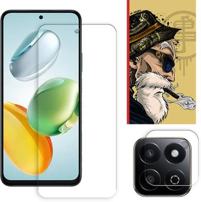 SOMTONE Edge To Edge Tempered Glass for Honor X7c 4G Tempered Glass Screen Protector | Anti-Scratch | Edge to Edge Full Coverage | 9H Hardness ( 1 FRONT SCREEN GUARD + 1 CAMERA LENS PROTECTOR + 1 FREE BACK EMBOSSED SKIN001 )