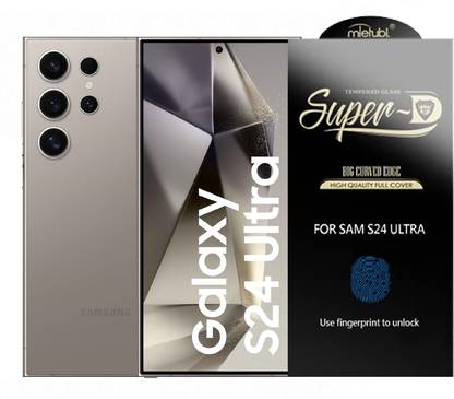 Mersal Edge To Edge Tempered Glass for SAMSUNG Galaxy S24 Ultra 5G, Super D+ with Perfect access Fingerprint Scanner Screen Protector with Easy Installation Kit