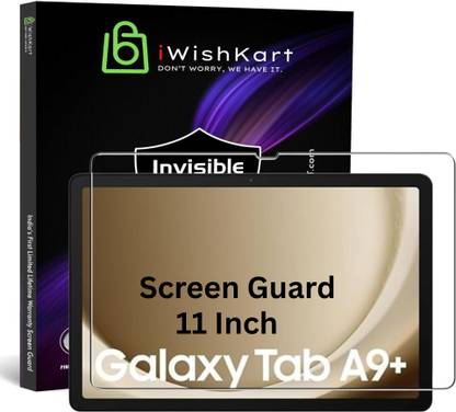 iWishKart Screen Guard for Samsung Galaxy Tab A9 Plus 11 inch, Military grade Edge to Edge Premium gorilla glass with Self Installation Guide - Wet & Dry wipes, Dust Absorber, A9+ 11Inch