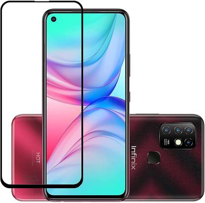 NKCASE Edge To Edge Tempered Glass for Infinix Hot 10, Infinix Hot 11s