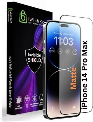 iWishKart Edge To Edge Tempered Glass for Apple iPhone 14 Pro Max