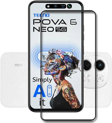 INFINITYWORLD Edge To Edge Tempered Glass for Tecno Pova 6 Neo, Tecno Pova 6 Neo 5G