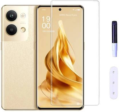 Bigil Edge To Edge Tempered Glass for OPPO Reno 9 pro, UV Curved Screen Protector