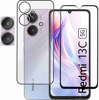 ICROMECK Front and Back Screen Guard for REDMI 13C 5G, XIAOMI REDMI 13C 5G, REDMI 13C 5G, Xiaomi Redmi 13C 5G