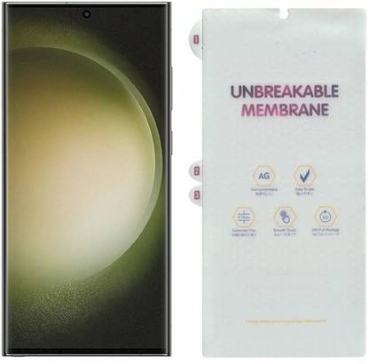 ONCRAVES Edge To Edge Screen Guard for Samsung Galaxy S23 Ultra | Glossy Unbreakable Membrane.
