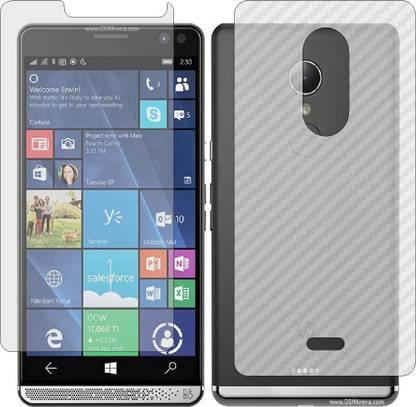 ZINGTEL Front and Back Screen Guard for HP ELITE X3 (Front Matte Finish & Back 3d Carbon Fiber)