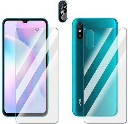 Enlinea Front and Back Screen Guard for Redmi 9A Sport Front+Back+Camera (Glossy)