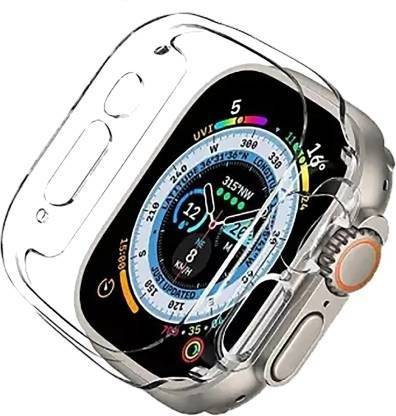 Placehap Front and Back Tempered Glass for Cosmos Engage Watch Case Cover with Screen Protector Temper Glass Compatible with Pebble Cosmos Engage 49MM, ([Hard CASE] Pebble Cosmos Engage 49mm Hard Case (CLEAR)