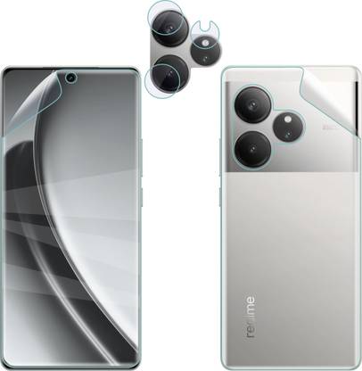 Vatsin Front and Back Screen Guard for Realme GT 6T, Ultra Thin Hydrogel Soft TPU Screen Guard for Realme GT 6T [With Rear Camera Lens Guard]