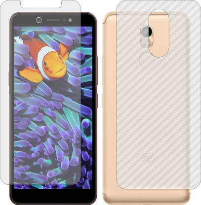ZINGTEL Front and Back Screen Guard for ITEL A44 PRO (Front Matte Finish & Back 3d Carbon Fiber)
