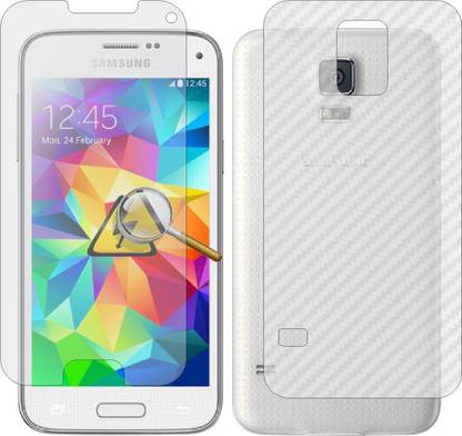 ZINGTEL Front and Back Screen Guard for SAMSUNG GALAXY S5 MINI (Front Matte Finish & Back 3d Carbon Fiber)