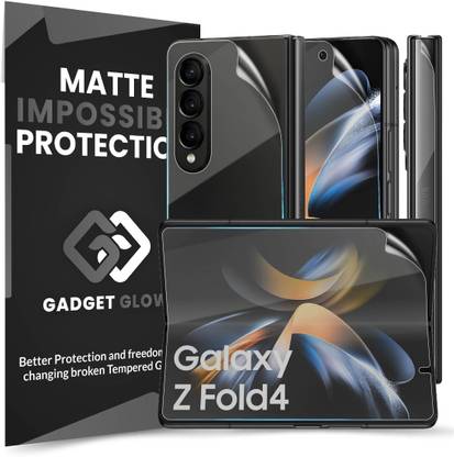 Gadget Glow Front and Back Screen Guard for Samsung Galaxy Z Fold4 5G, Samsung Z Fold 4 5G, 4 Layer Unbreakable Membrane for Front, Back and Side Film