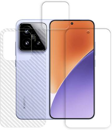 SOMTONE Front and Back Tempered Glass for Xiaomi 15 5G Tempered Glass Screen Protector | Anti-Scratch | Edge to Edge Full Coverage | 9H Hardness (1 FRONT SCREEN GUARD + 1 BACK CARBON FIBER SKIN + 1 CAMERA LENS PROTECTOR)