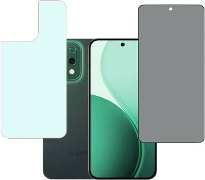 KARTRAY Front and Back Screen Guard for Oppo Reno 14 5G, Privacy Tempered glass, Back Screen Guard With Matte Finish
