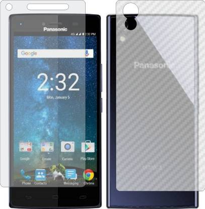 MOBART Front and Back Screen Guard for PANASONIC ELUGA TURBO (Front Matte Finish & Back 3d Carbon Fiber)