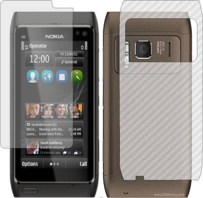 Mobling Front and Back Screen Guard for NOKIA N8 (Front 9H Hardness Matte & Carbon Fiber Skin for Back)
